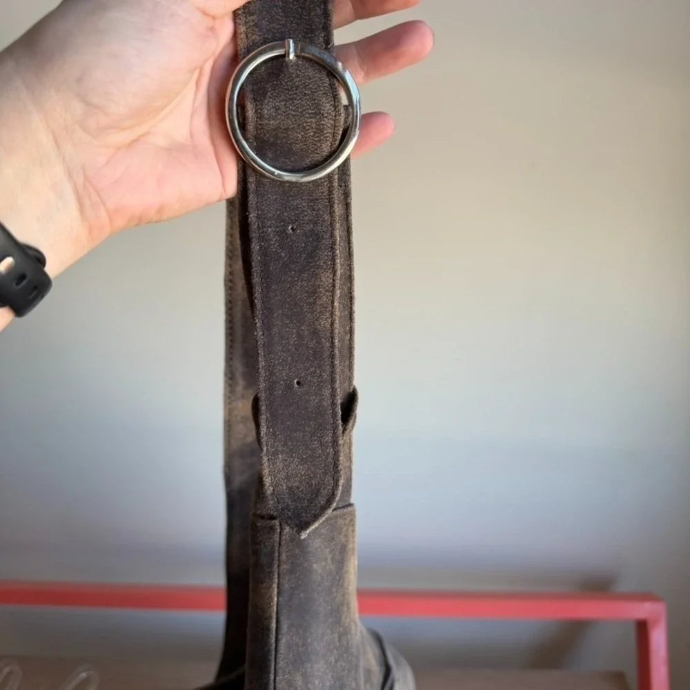 Cofi Genuine‎ Leather Black & Bronze Splatters Hobo Bag Purse Coastal Cowgirl